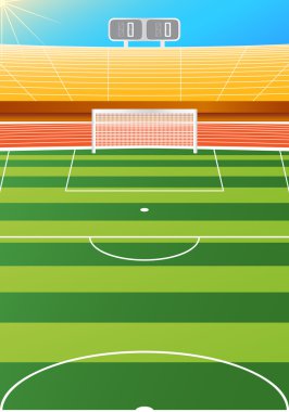 Soccer stadium, a vector illustration clipart