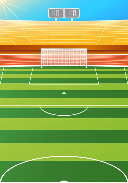 Stade Football Une Illustration Vectorielle — Image vectorielle