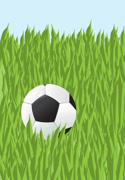 Piłka nożna w trawie — Wektor stockowy