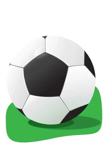 Fußball im Gras — Stockvektor