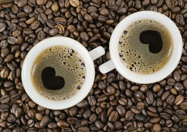 Bir fincan kahve, top vie gelen ve tahıllar — Stok fotoğraf