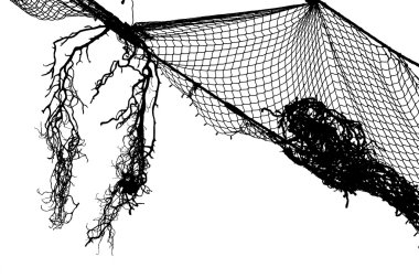 Old fishing net clipart