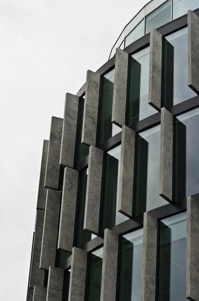 Facade Modern Building Stone Glass — Stock Photo, Image