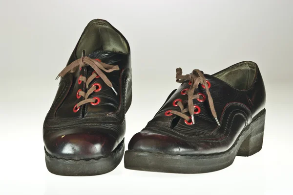 Pair Old Fancy Shoeas Seventies Twentieth Century — Stock Photo, Image