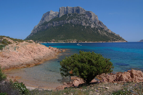 The island of Tavolara is most famous in the north of Sardinia.