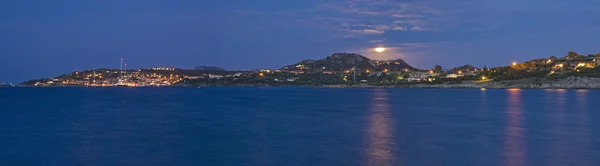 Utsikt Över Natt Panoramautsikt Över Porto Rotondo Sardinien Stockbild