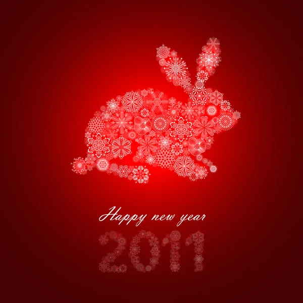 2011 Year of a rabbit — Stock Vector