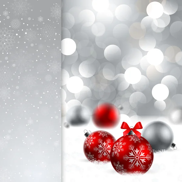 Fond de Noël avec des boules et endroit pour le texte — Image vectorielle