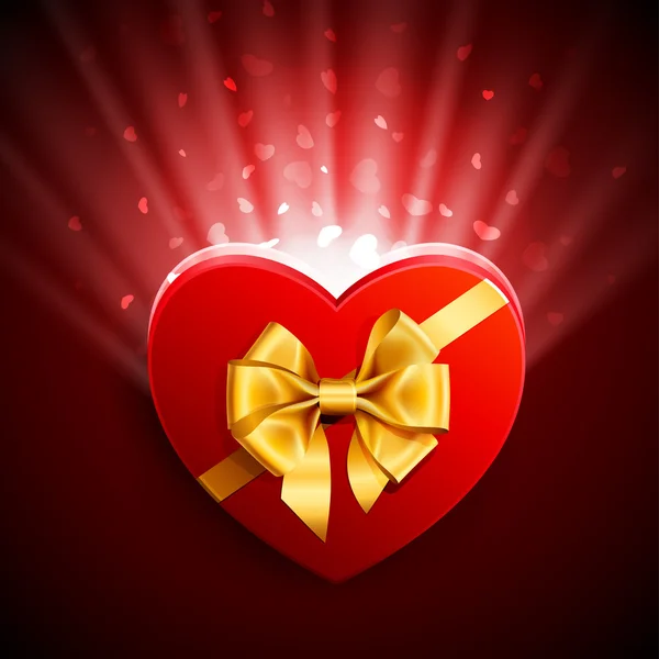 Καρδιά σχήμα δώρο — Διανυσματικό Αρχείο