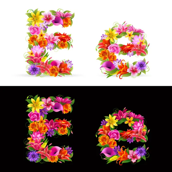 Квітка шрифту — стоковий вектор