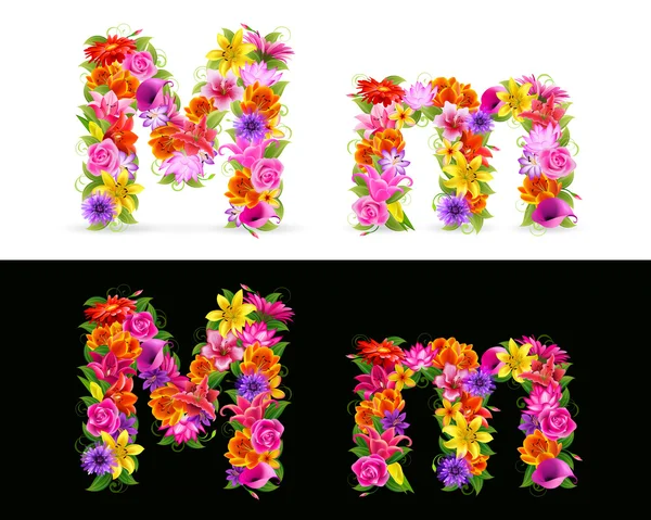 Flower alphabet Vector Art Stock Images | Depositphotos