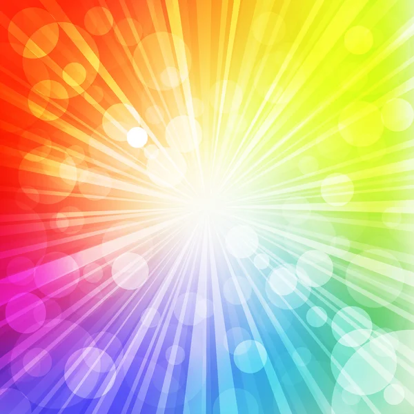 Rainbow sun — Stockový vektor