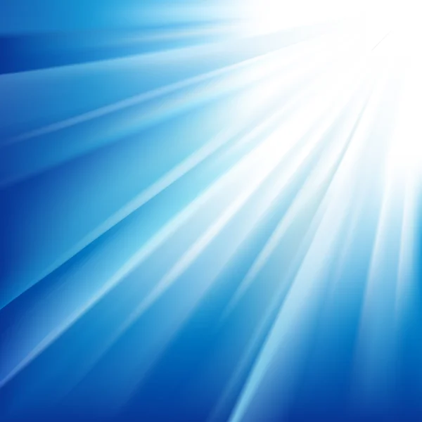 Soleil Sur Ciel Bleu Illustration Vectorielle — Image vectorielle