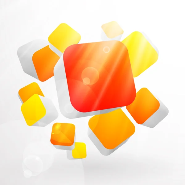 Fond Abstrait Lumineux Avec Des Cubes Illustration Vectorielle — Image vectorielle