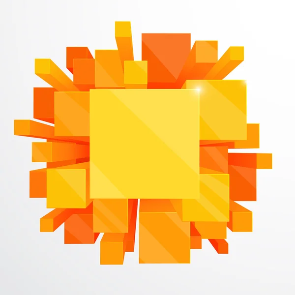 3d fond abstrait orange — Image vectorielle