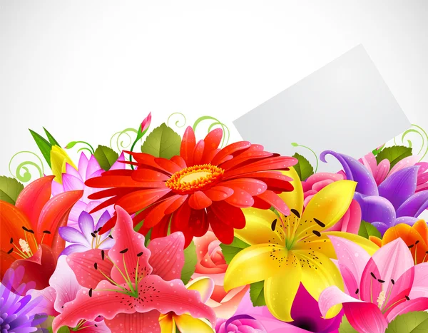 Букет ніжних квітів — стоковий вектор