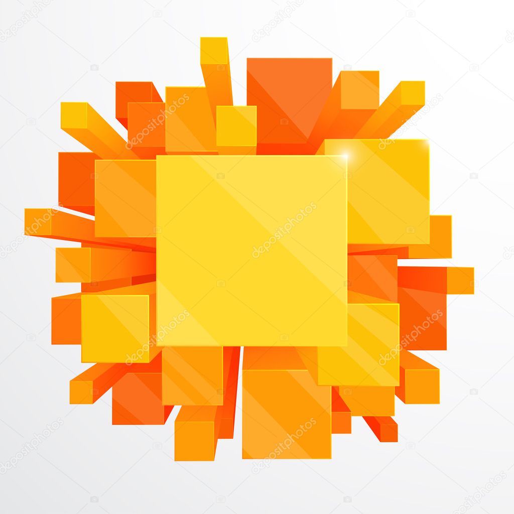 3d orange abstract background