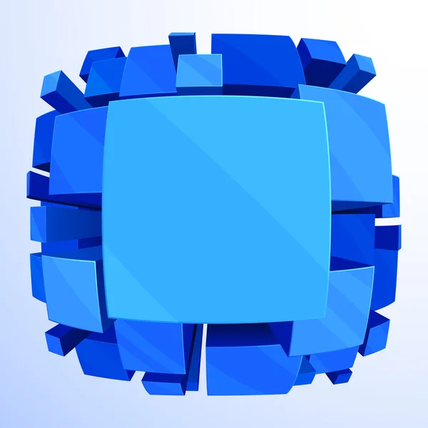 3D μπλε αφηρημένα φόντο — Διανυσματικό Αρχείο