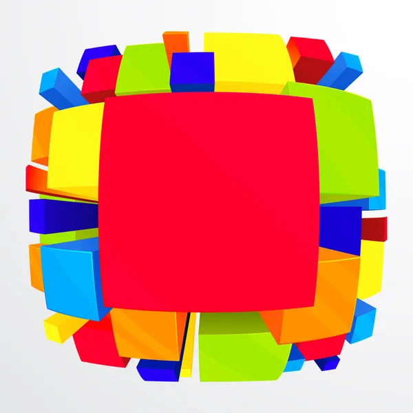 3d fondo abstracto colorido — Vector de stock