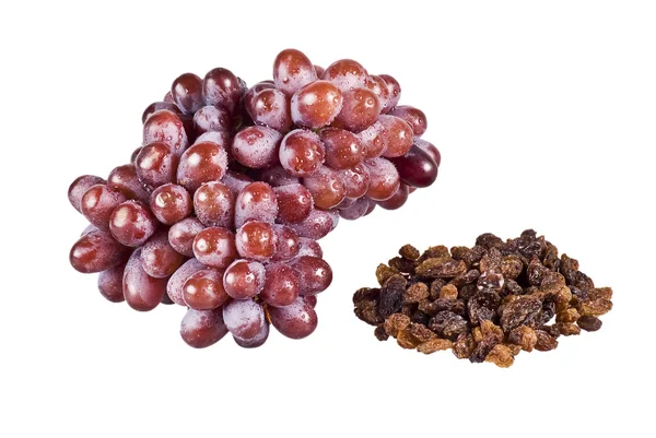 Grappolo d'uva e uva passa — Foto Stock