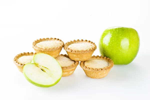 Tortas de maçã com maçãs — Fotografia de Stock