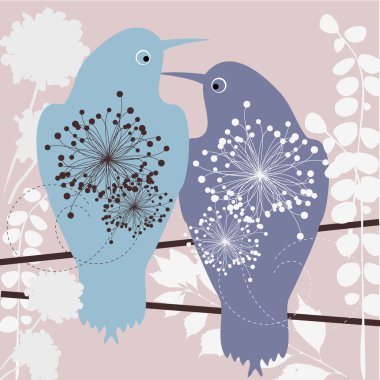 Two birds clipart