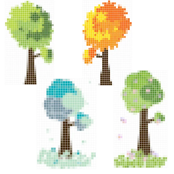 Mosaikbäume — Stockvektor