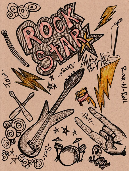 stock image Rock star doodles