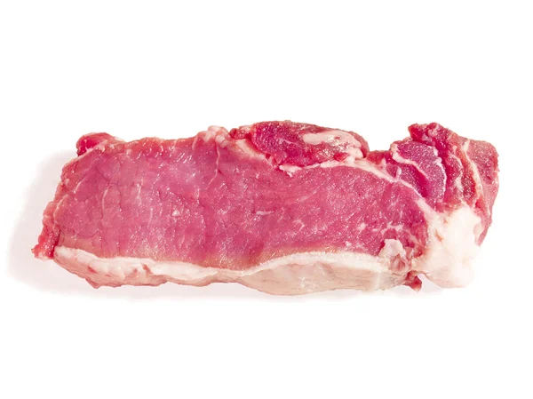 Frisches Fleisch auf weißem Hintergrund — Stockfoto