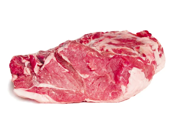Friss hús fehér alapon — Stock Fotó