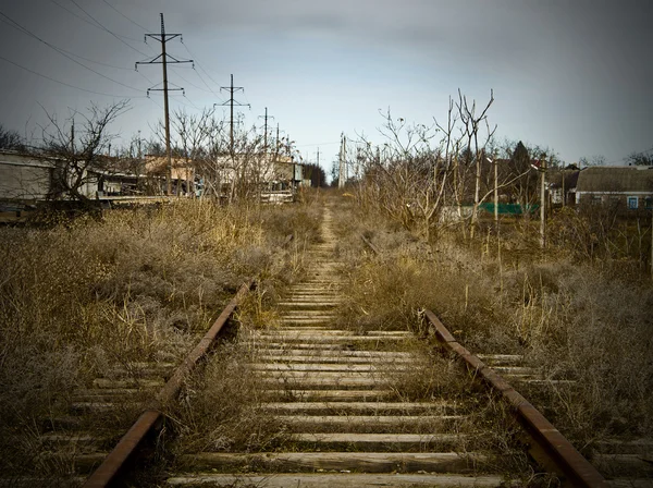 Las vías de acceso ferroviario lanzadas como resultado de la crisis de fabricación — Foto de Stock