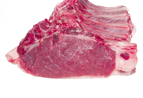 白色背景的鲜肉 — 图库照片