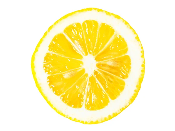 Limón de cortes por la mitad. Rebanada, círculo —  Fotos de Stock