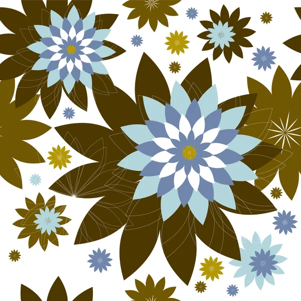 Цветы голубые — стоковый вектор