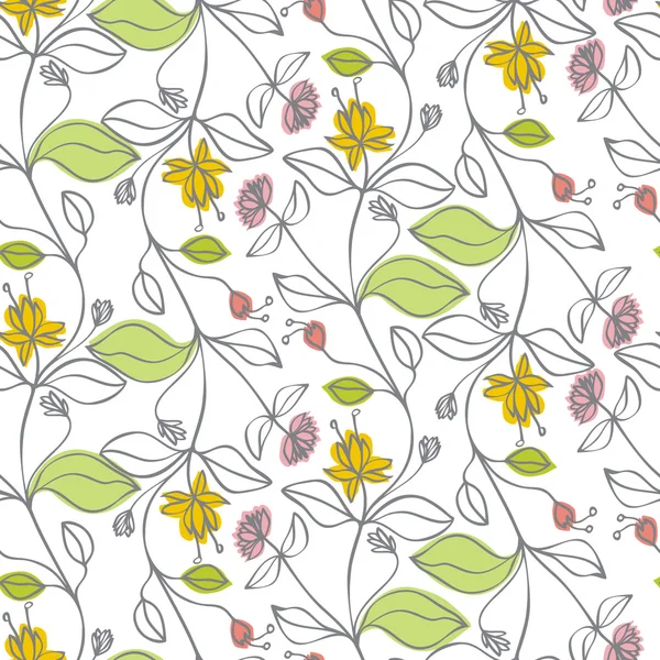 Muster mit zarten Blüten — Stockvektor
