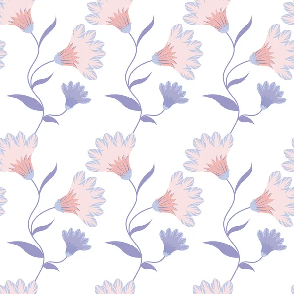 Ροζ και μοβ λουλούδια — Διανυσματικό Αρχείο