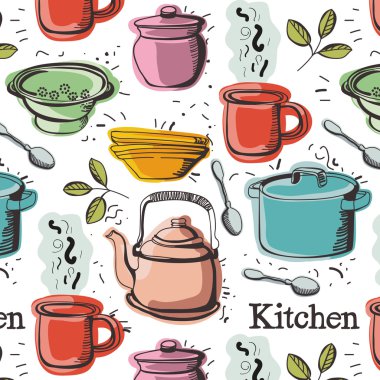 Kitchen background clipart