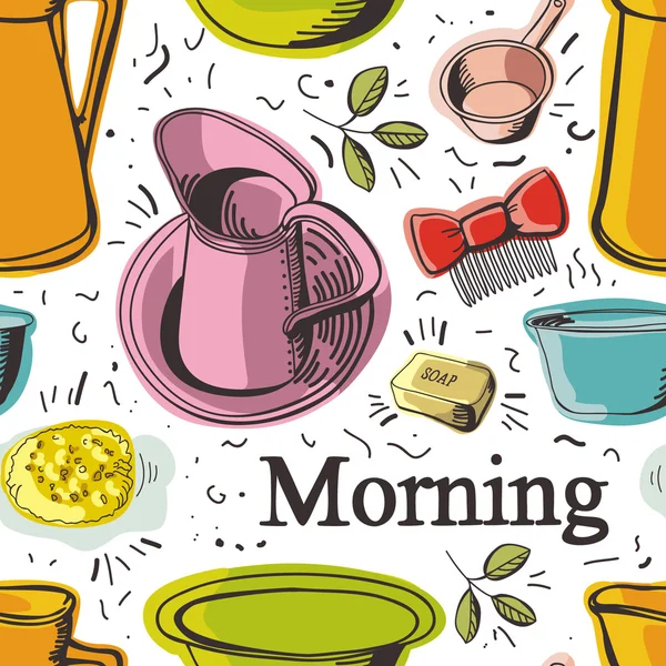 Morning seamless background — Stock Vector