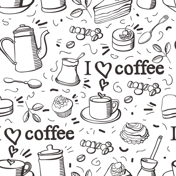 Patrón de café Ilustraciones de stock libres de derechos