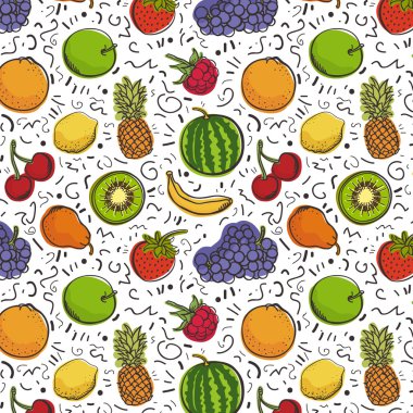 Fruits pattern clipart