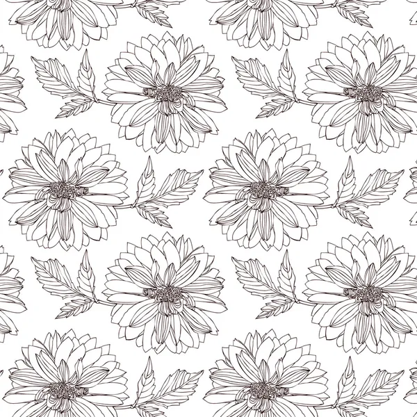 Fleur fond Dahlia — Image vectorielle