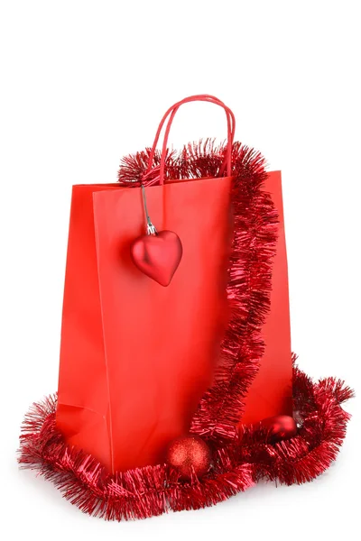 Noel alışveriş çantası — Stok fotoğraf
