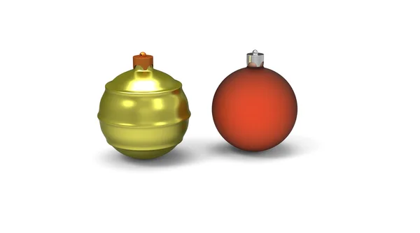 3D.Christmas ballen op wit — Stockfoto