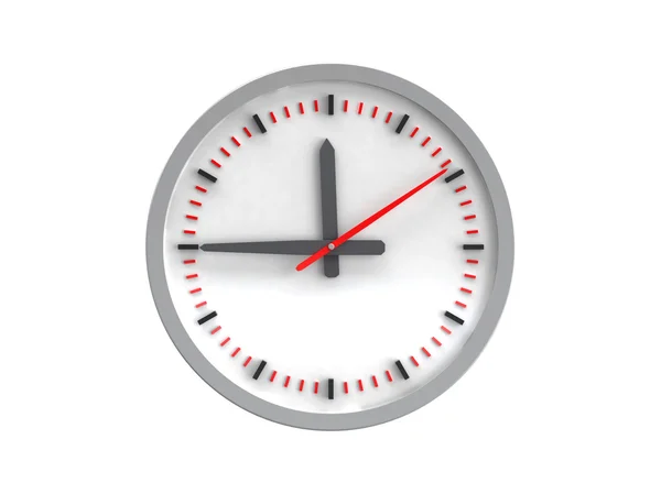 3d renderizado del reloj, aislado sobre fondo blanco — Foto de Stock