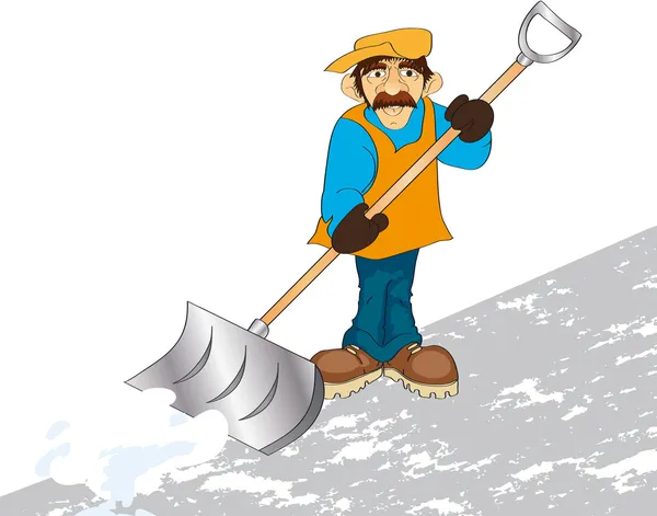 shoveling snow cartoon