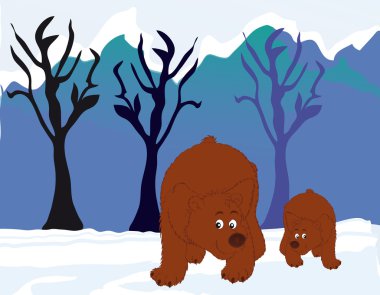 ormanda ayılar