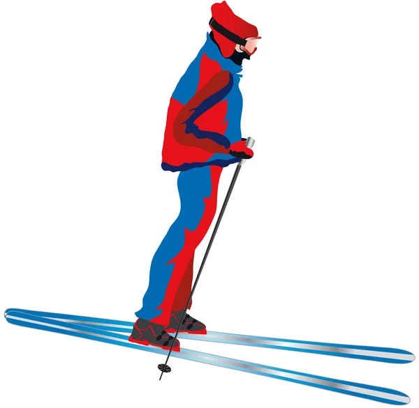 Skier — Stock Vector