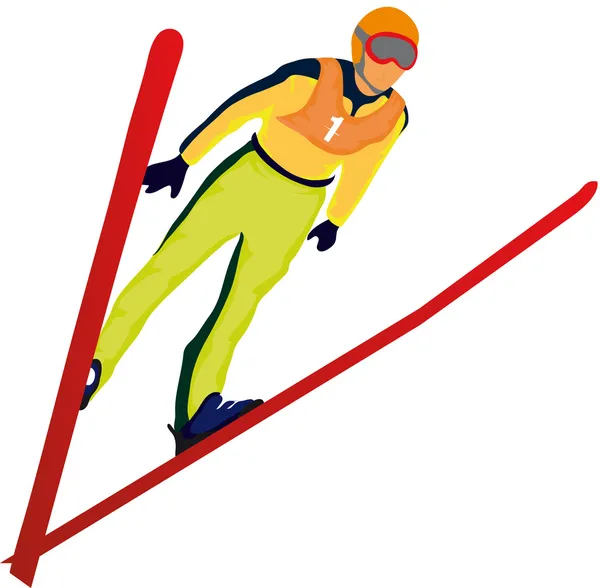 Saltador de esqui —  Vetores de Stock