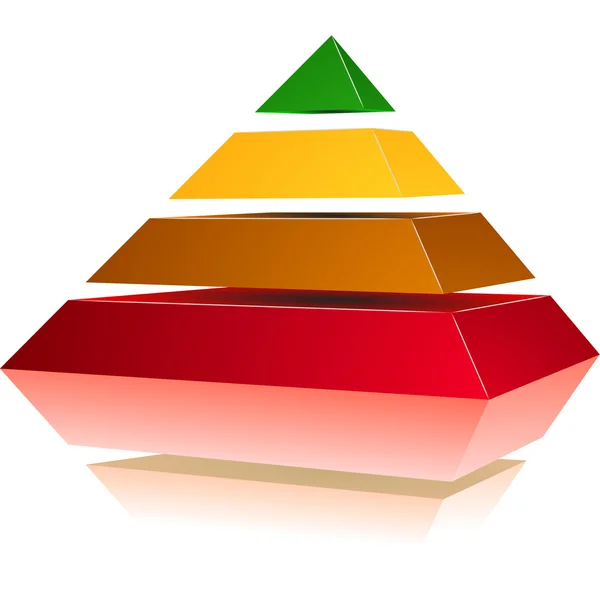 Pyramide mit Farben — Stockvektor