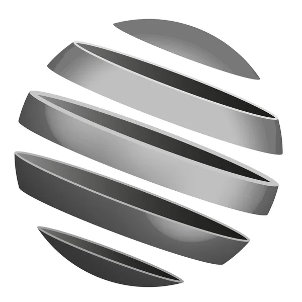 Sliced sphere — Stock Vector